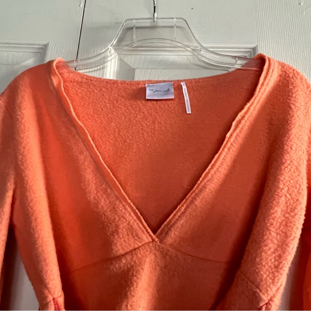 Urban Outfitters Out From Under Edith Fleece Wrap Top Coral Pink Medium - Picture 8 of 12